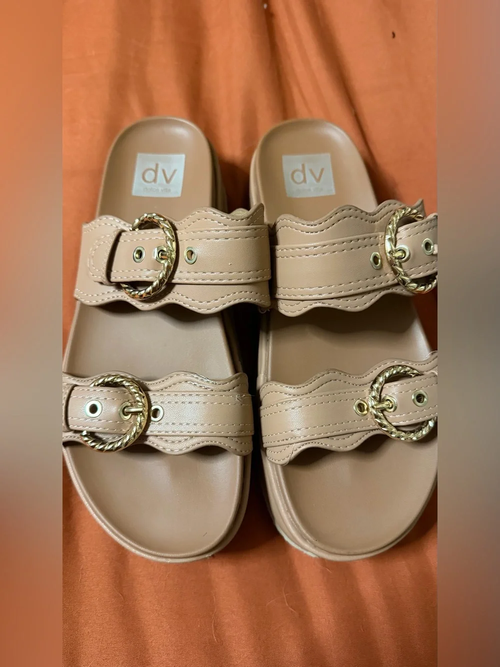 🤎 womens Dolce Vita Sheree Platform Slide Sandals – Size 7.5
